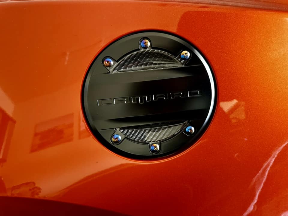 Camaro upgraded gas cap bolts