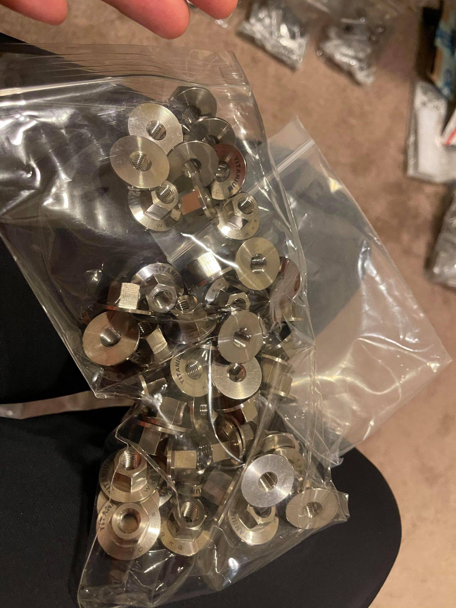 Titanium Door Jam nuts