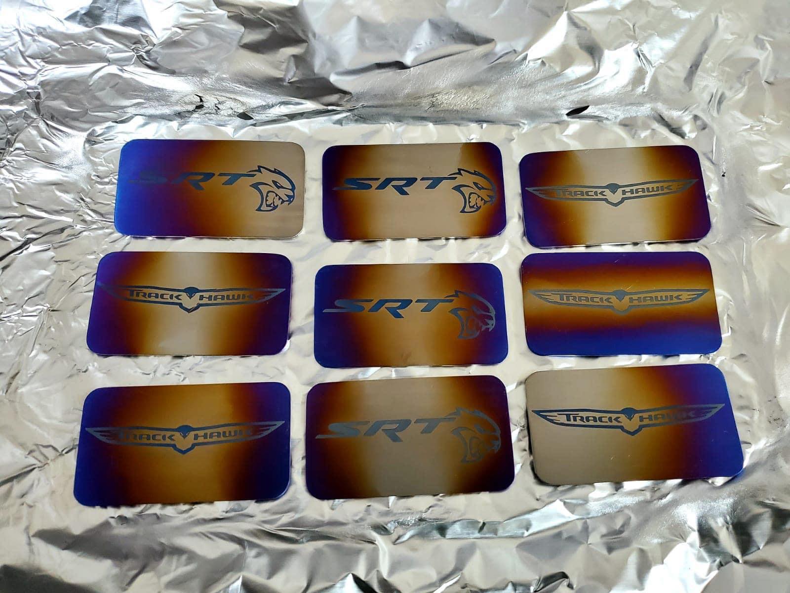 Titanium Hellcat supercharger badge