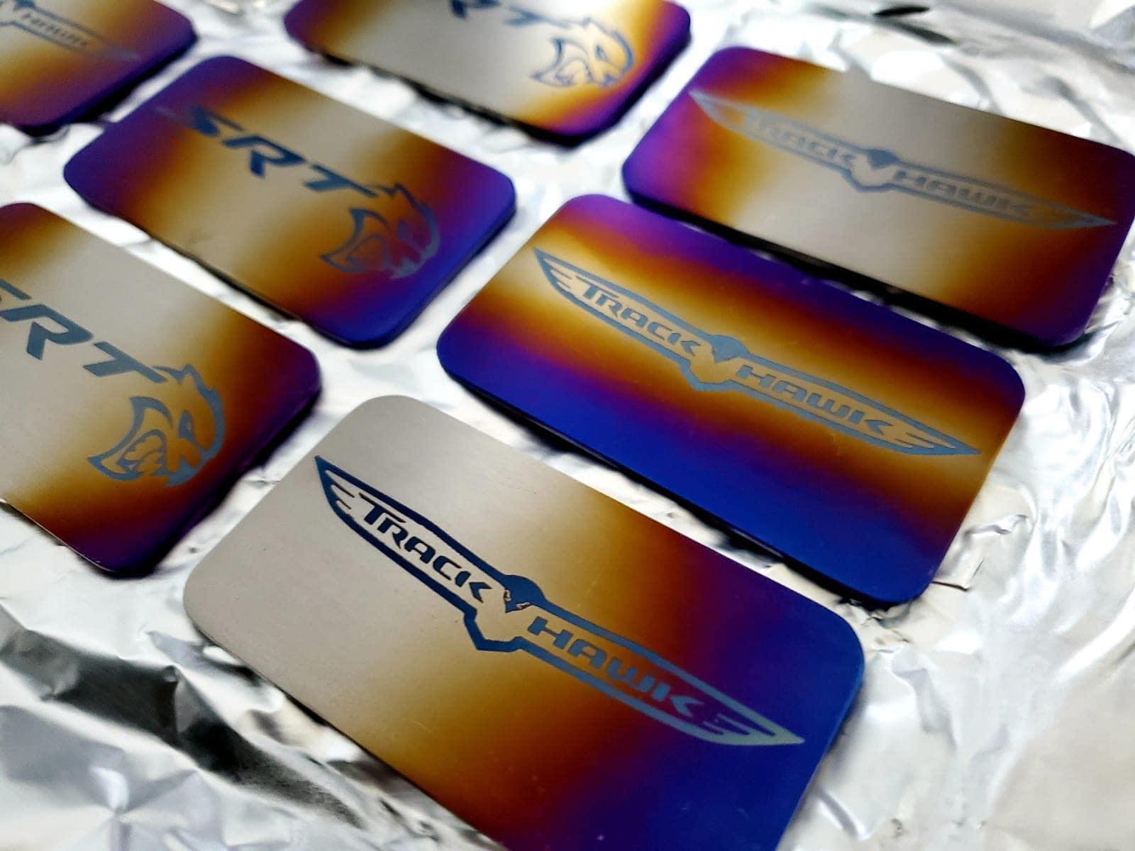 Titanium Hellcat supercharger badge